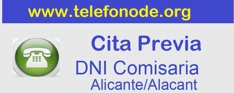 Pedir Cita Previa DNI Alicante/Alacant